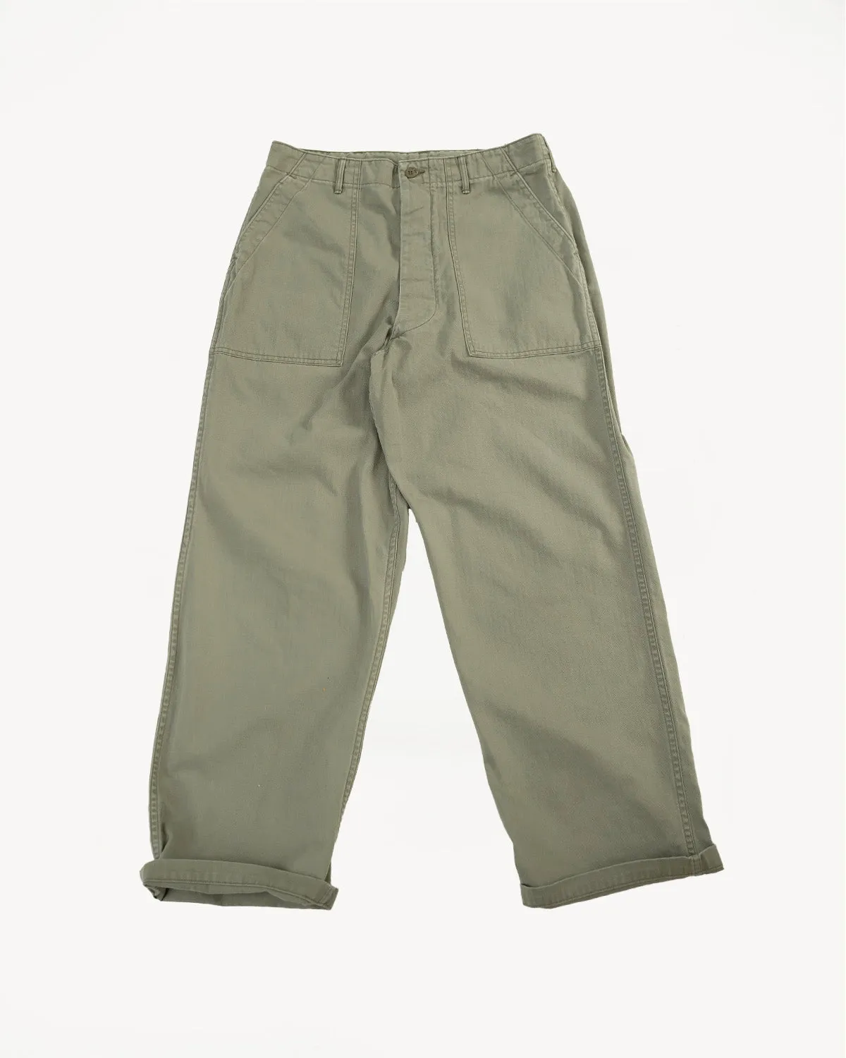 01-5103-16 - Herringbone Summer Fatigue Pants - Green