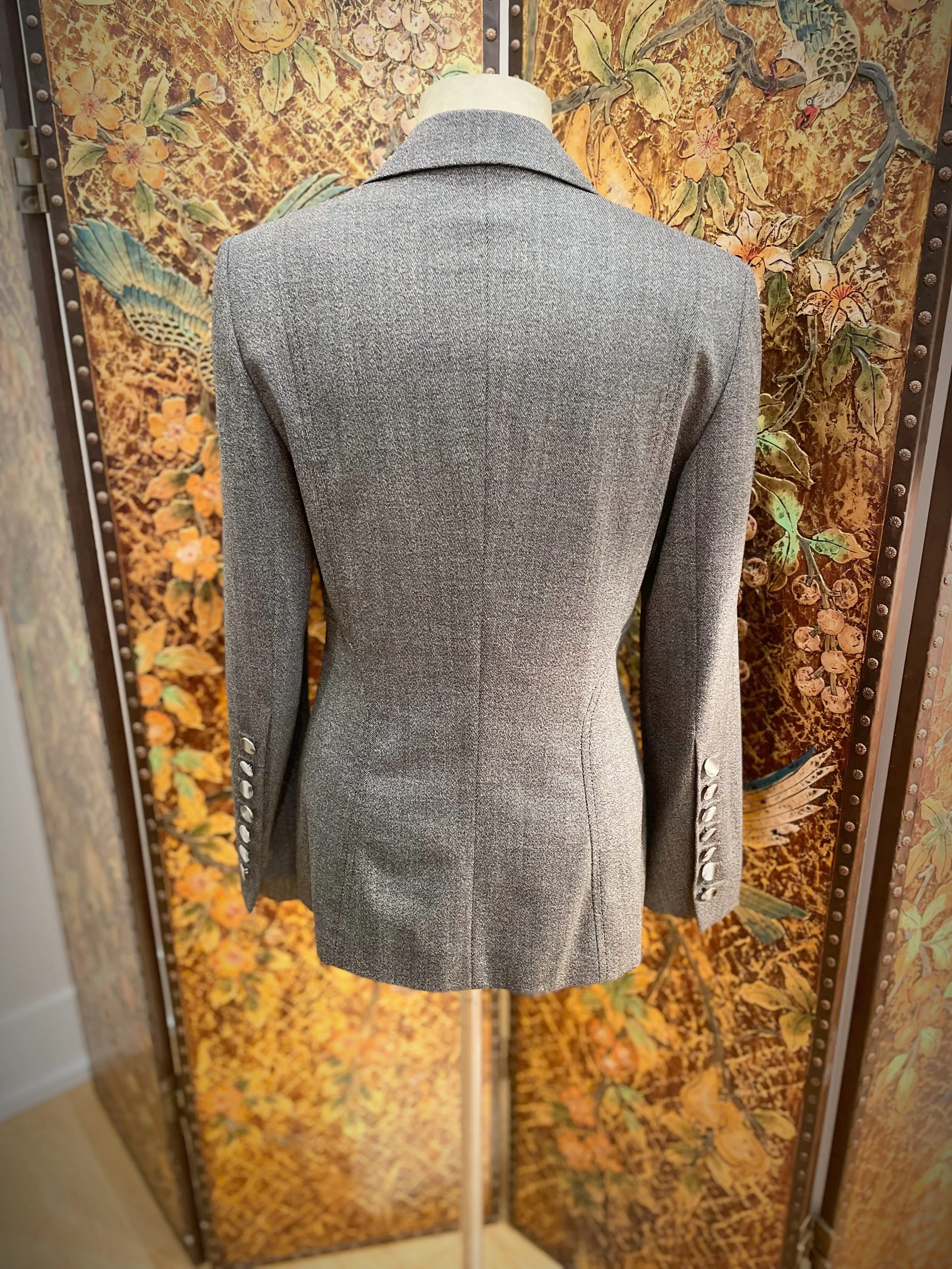 1990s Gray Escada Pants Suit