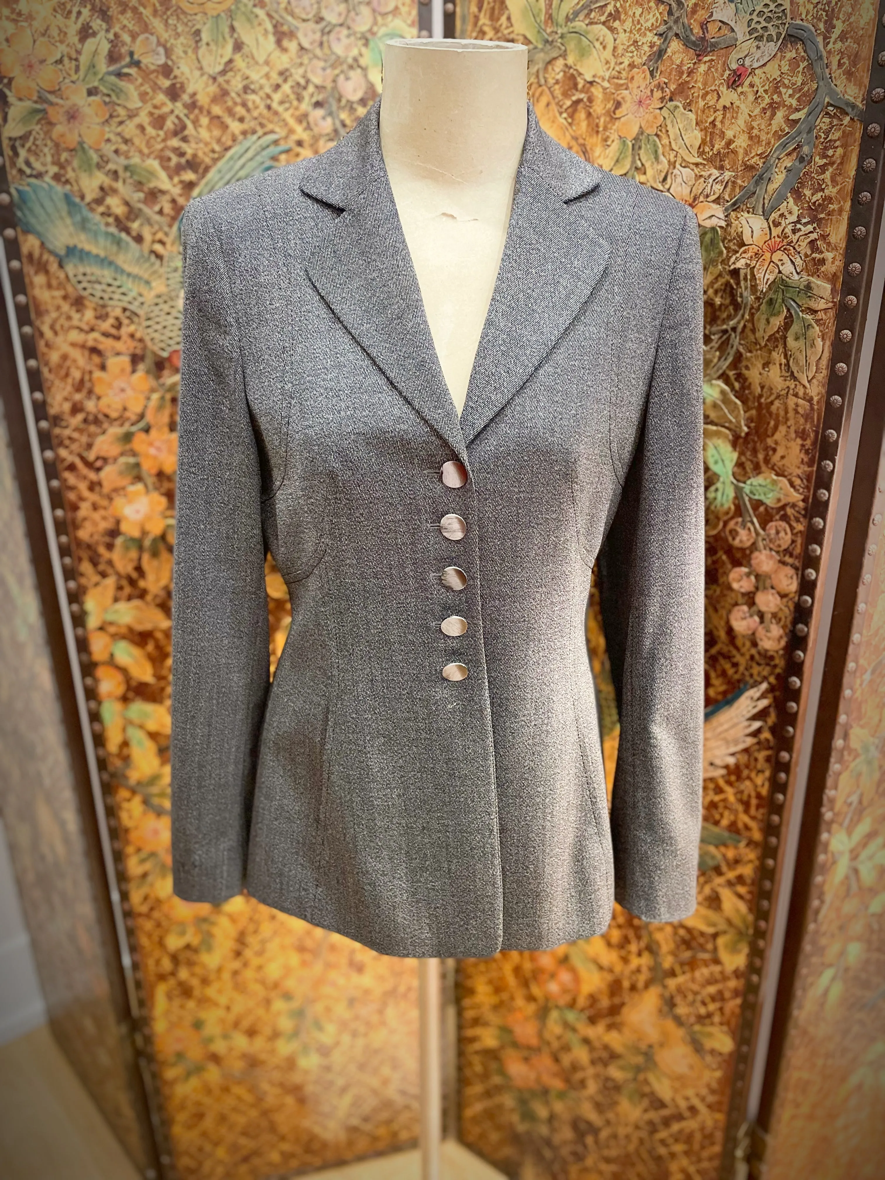 1990s Gray Escada Pants Suit