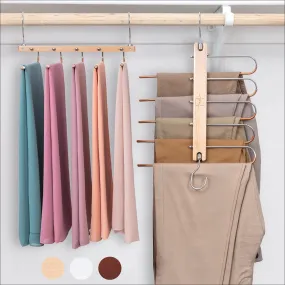 2 Pack MORALVE Pants Hangers Space Saving Hangers for Closet Organizer