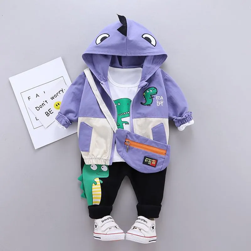 2-piece Cartoon Design Hooded Coat & Pants for Children Boy