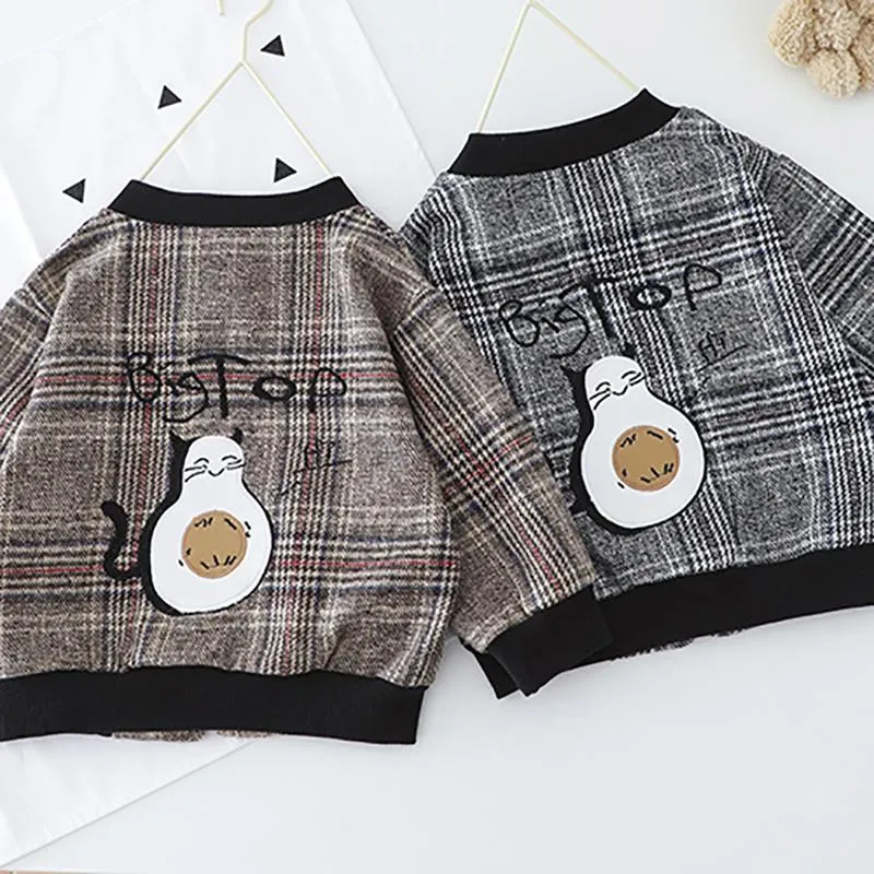 2-piece Cat Pattern Coat & Pants for Children Boy