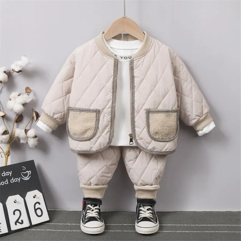 2-piece Winter Thick Coat & Pants for Toddler Girl