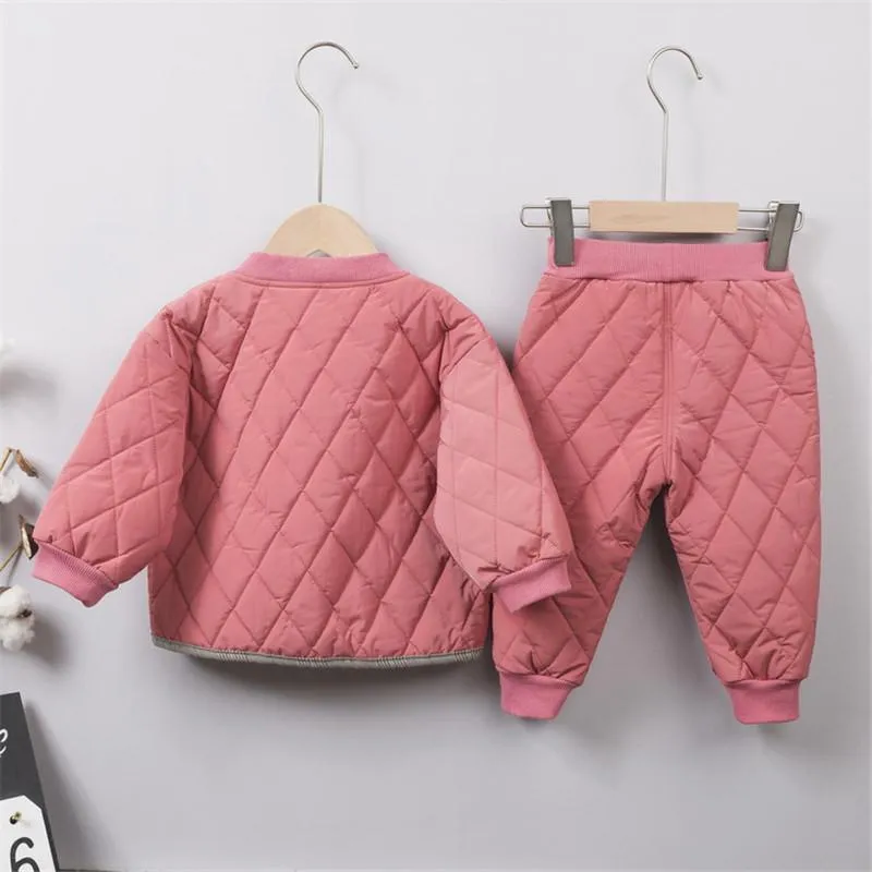 2-piece Winter Thick Coat & Pants for Toddler Girl