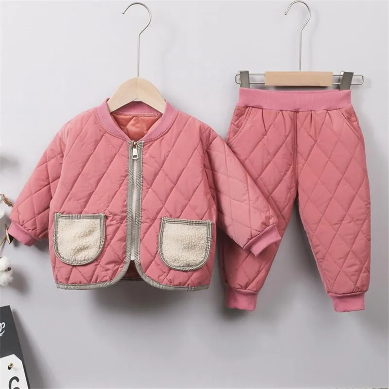 2-piece Winter Thick Coat & Pants for Toddler Girl