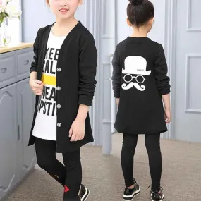 3-piece Coat & Long Sleeve T-shirt & Pants for Girl