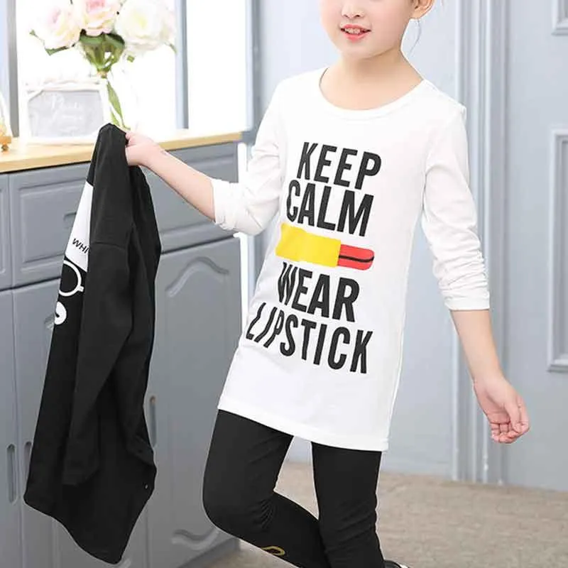 3-piece Coat & Long Sleeve T-shirt & Pants for Girl