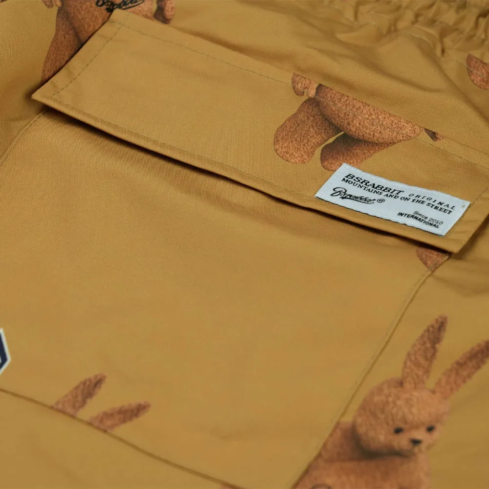 3D BEARRABBIT WIDE TRACK PANTS BROWN