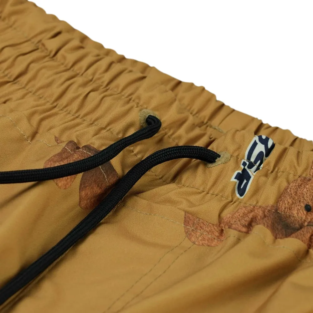 3D BEARRABBIT WIDE TRACK PANTS BROWN