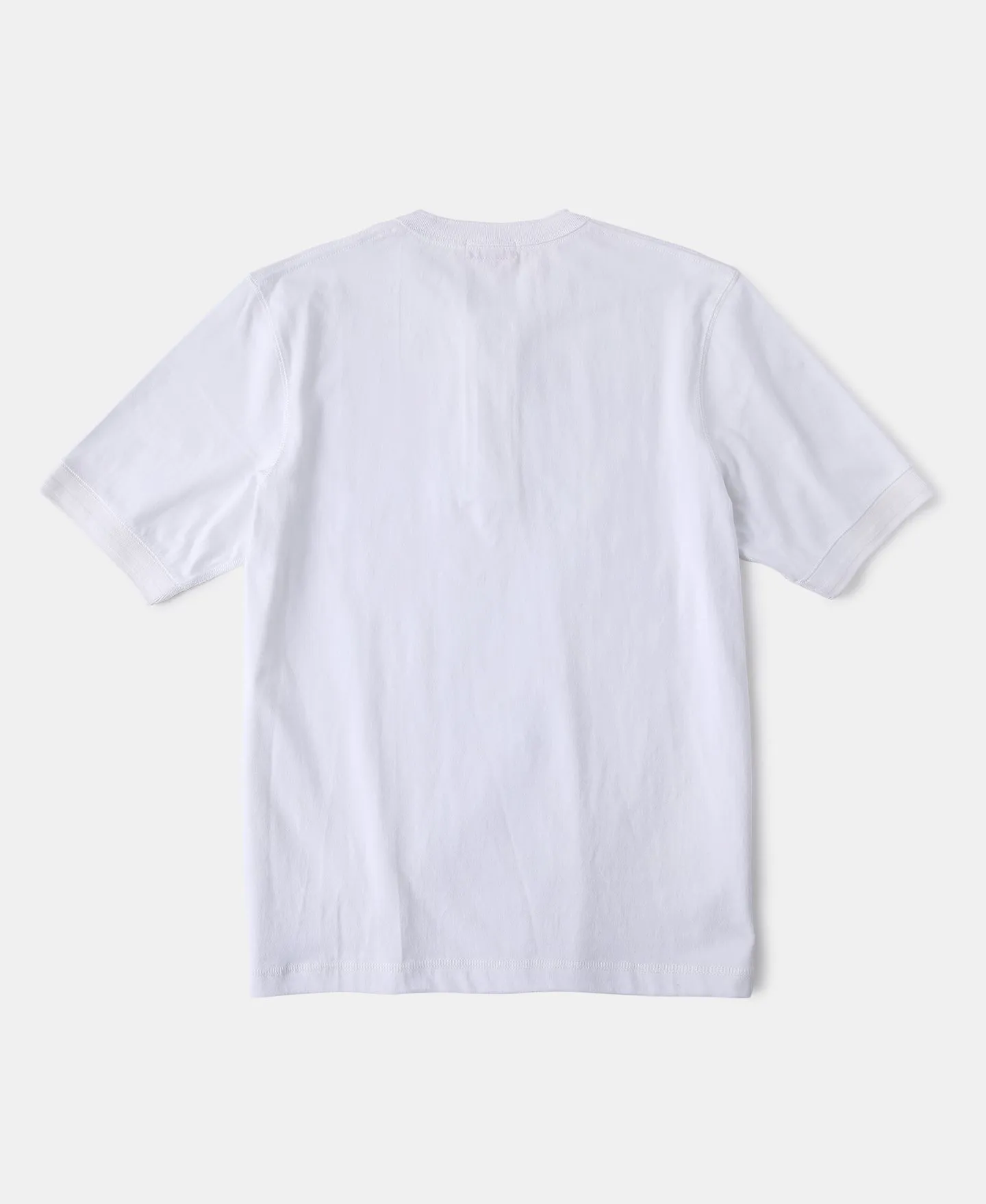 9.3 oz Cotton Tubular Henley T-Shirt - White