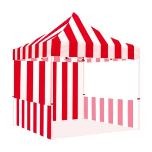 ABLEM8CANOPY Carnival 10x10 Red and White Striped Canopy Tent