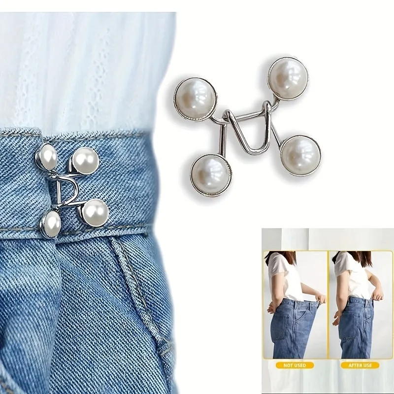 Adjustable Waistband Button Pins for Perfect Pant Fit  No Sewing