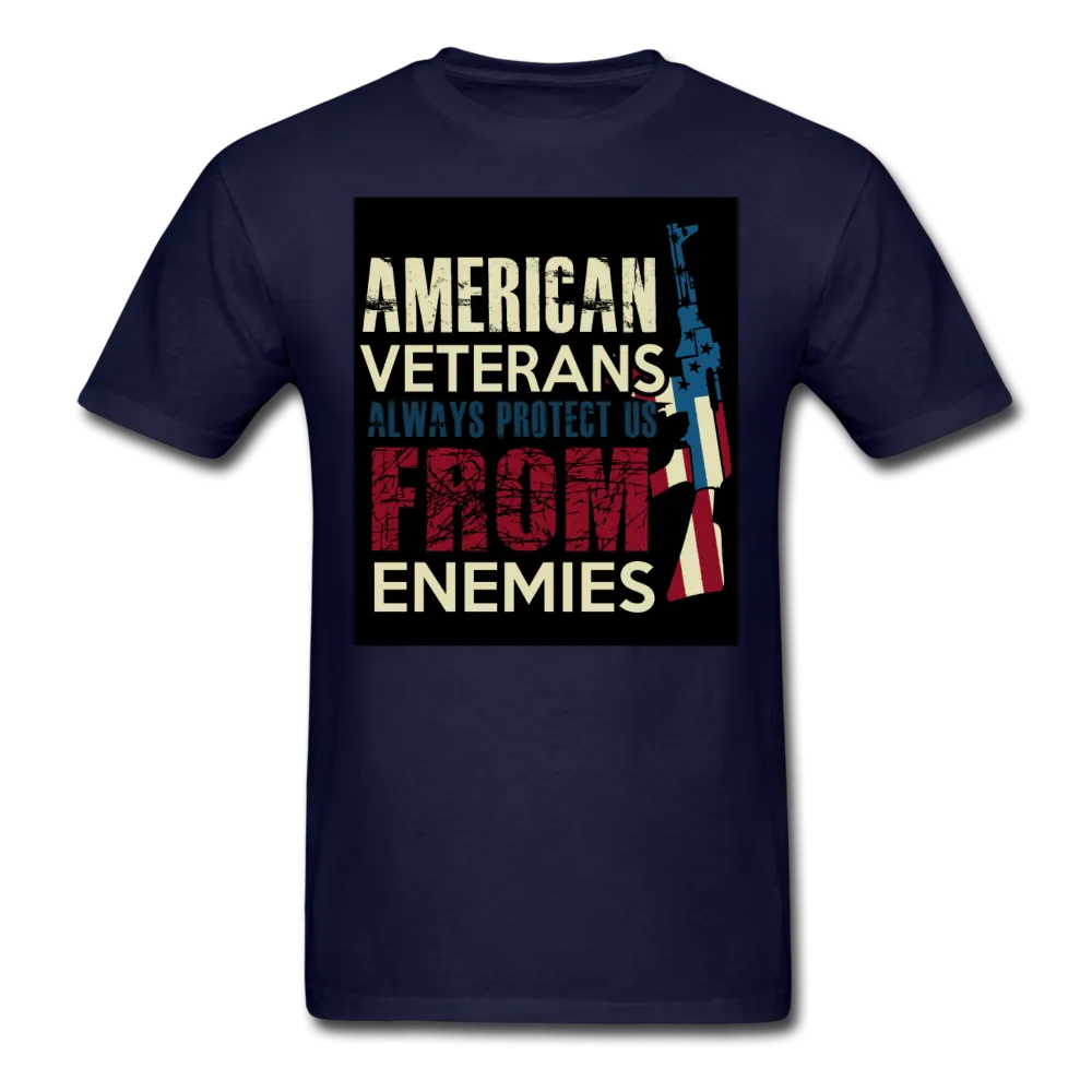 American Veterans Always Protect Us From Enemies Men's Classic T-Shirt