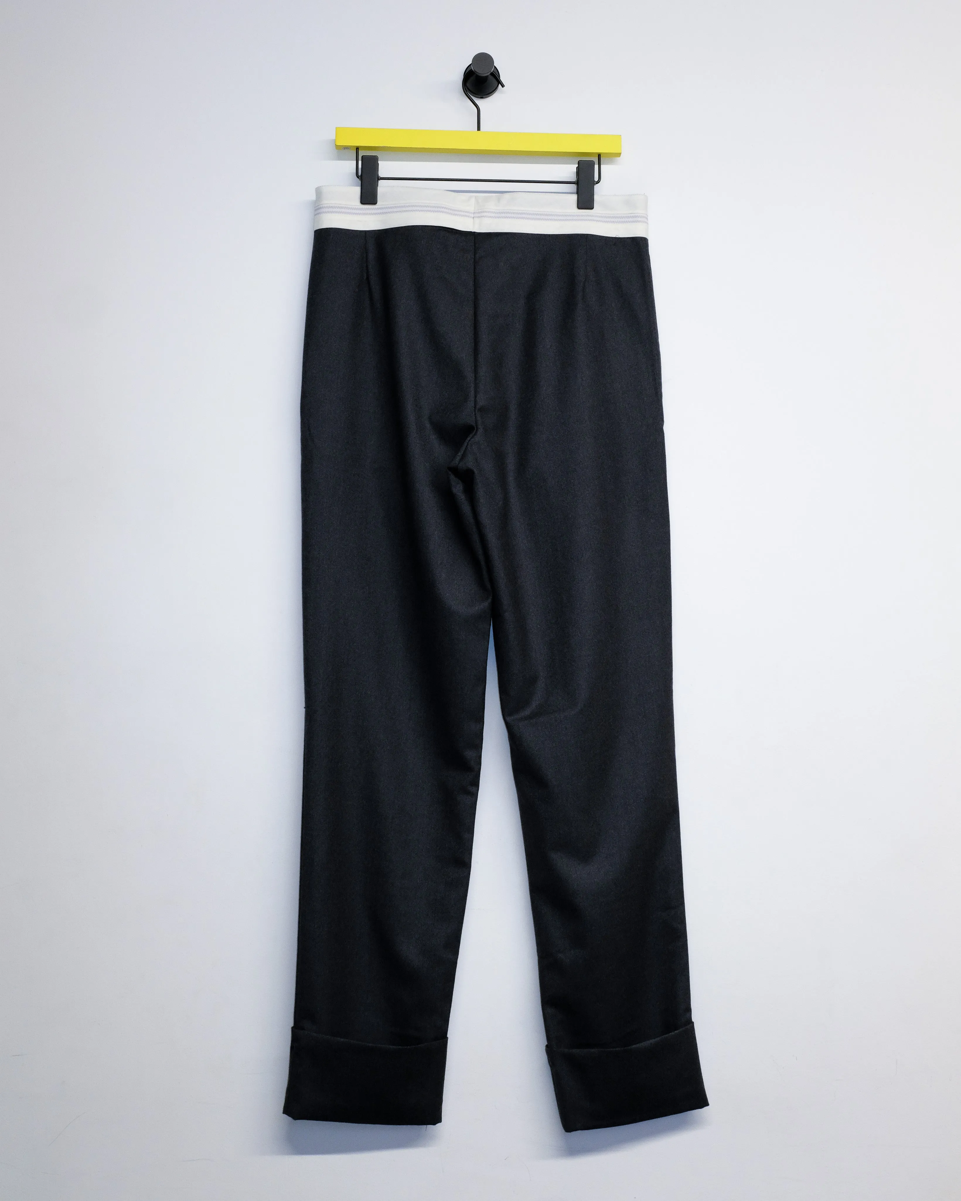 Apron Trousers in Dark Brown Cashmere