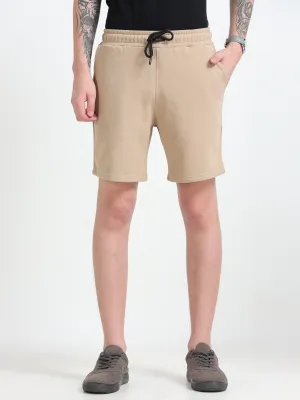 Asheran - Plain Cotton Shorts - Khaki