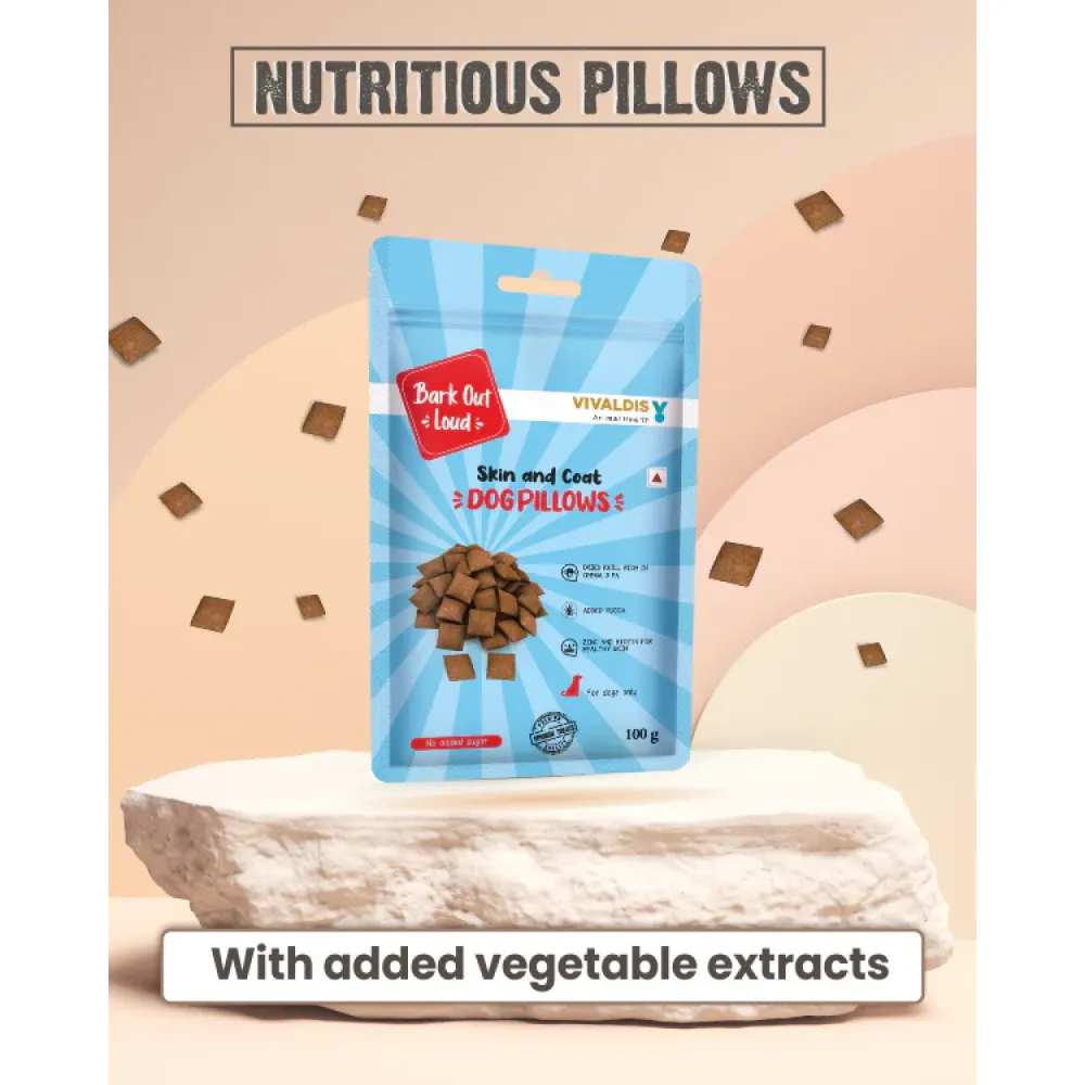 Bark Out Loud by Vivaldis Pillows for Skin & Coat Dog Treats (Limited Shelf Life) (Buy 1 Get 1)