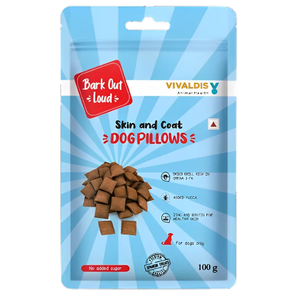 Bark Out Loud by Vivaldis Pillows for Skin & Coat Dog Treats (Limited Shelf Life) (Buy 1 Get 1)