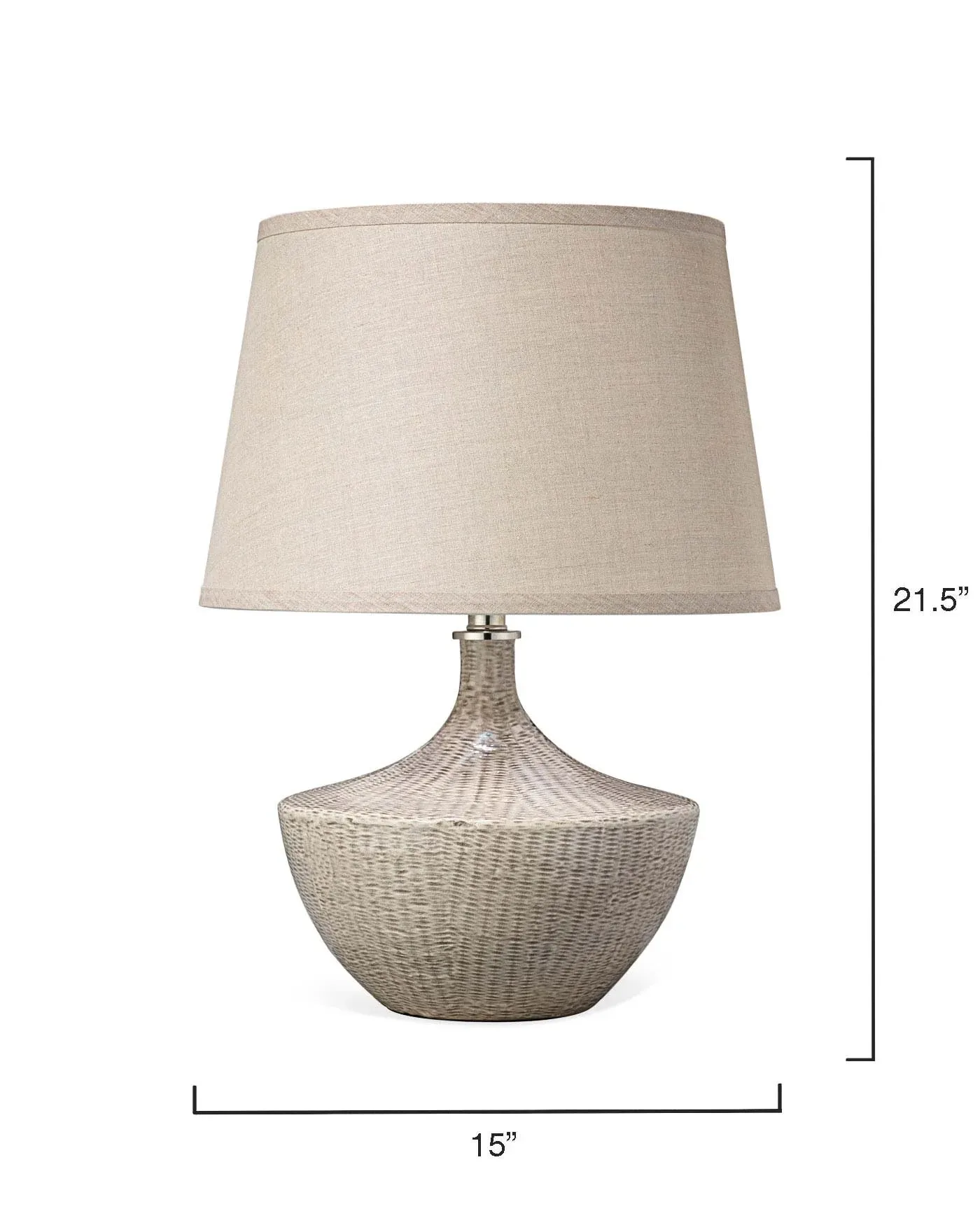 Basketweave Table Lamp Cream/Brown