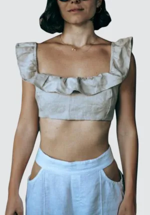 Bayu Crop Top | Stone