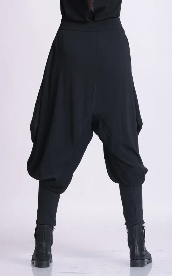 Black Drop Crotch Pants