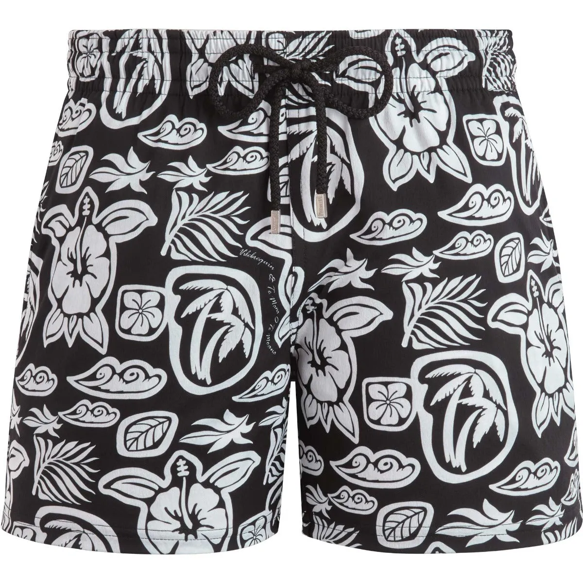 Black 'Tahiti Turtles' Moorise Swim Trunks