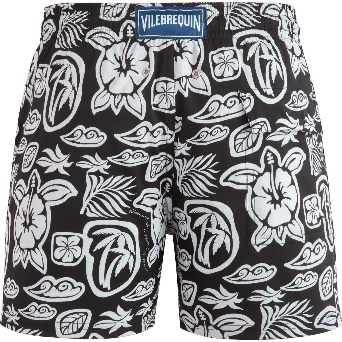 Black 'Tahiti Turtles' Moorise Swim Trunks