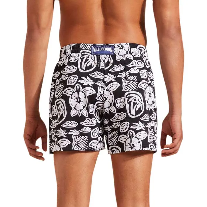 Black 'Tahiti Turtles' Moorise Swim Trunks