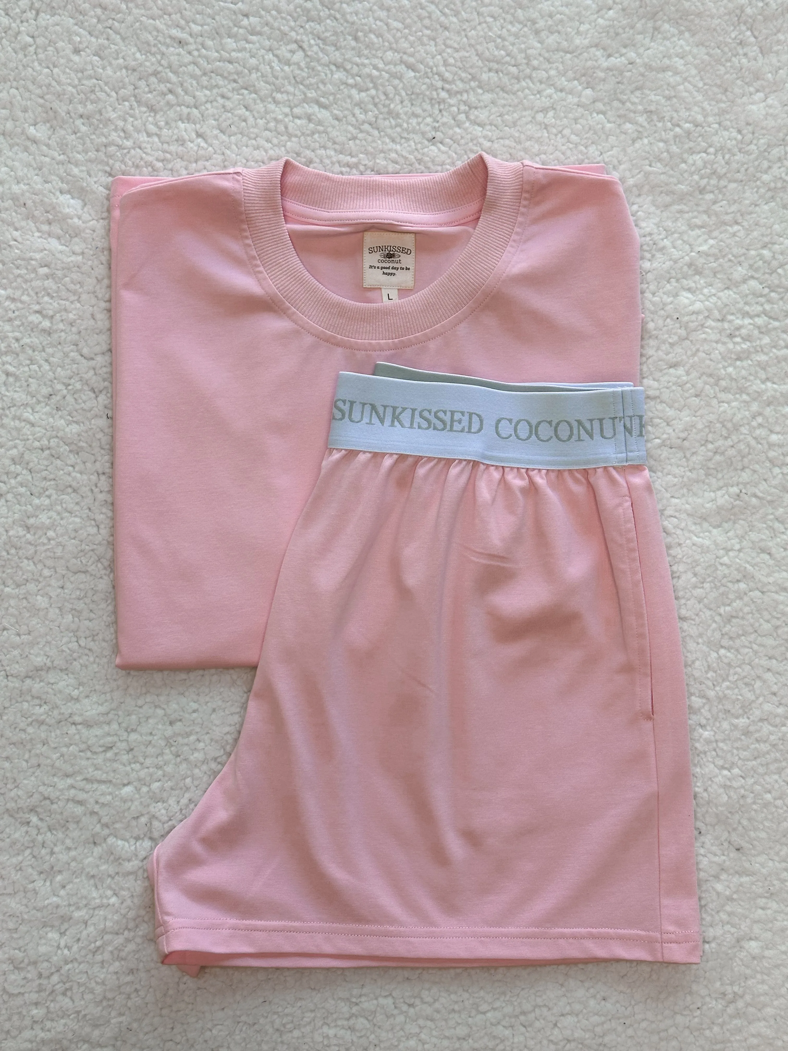 Blair Pink Basic Watercolor Embroider Tee