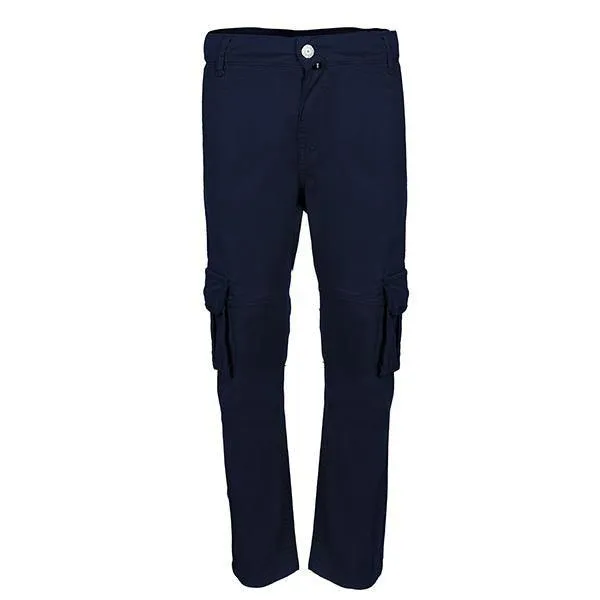 BOYS BLUE REGULAR FIT CARGO PANTS