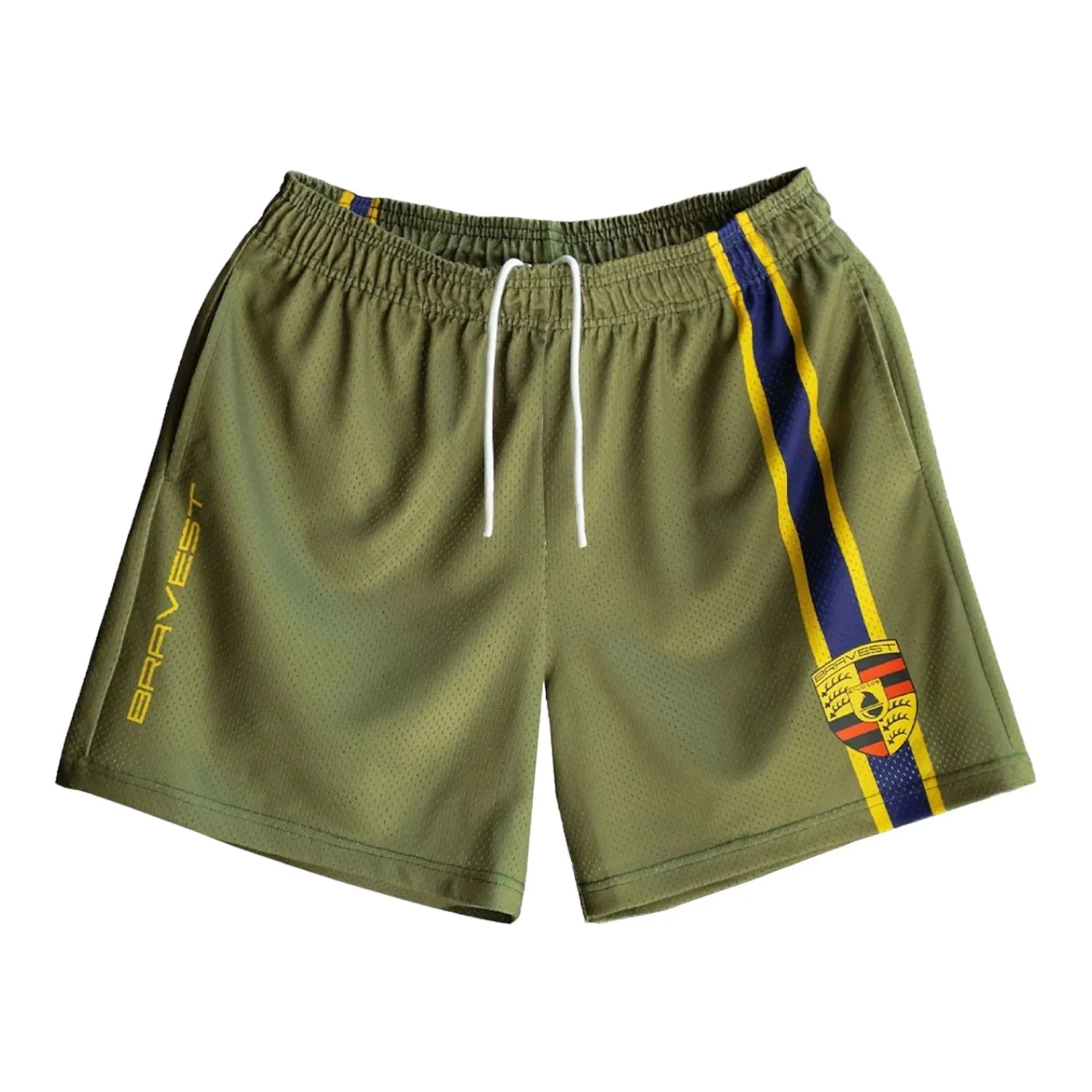 Bravest Studios Shorts Racing Olive