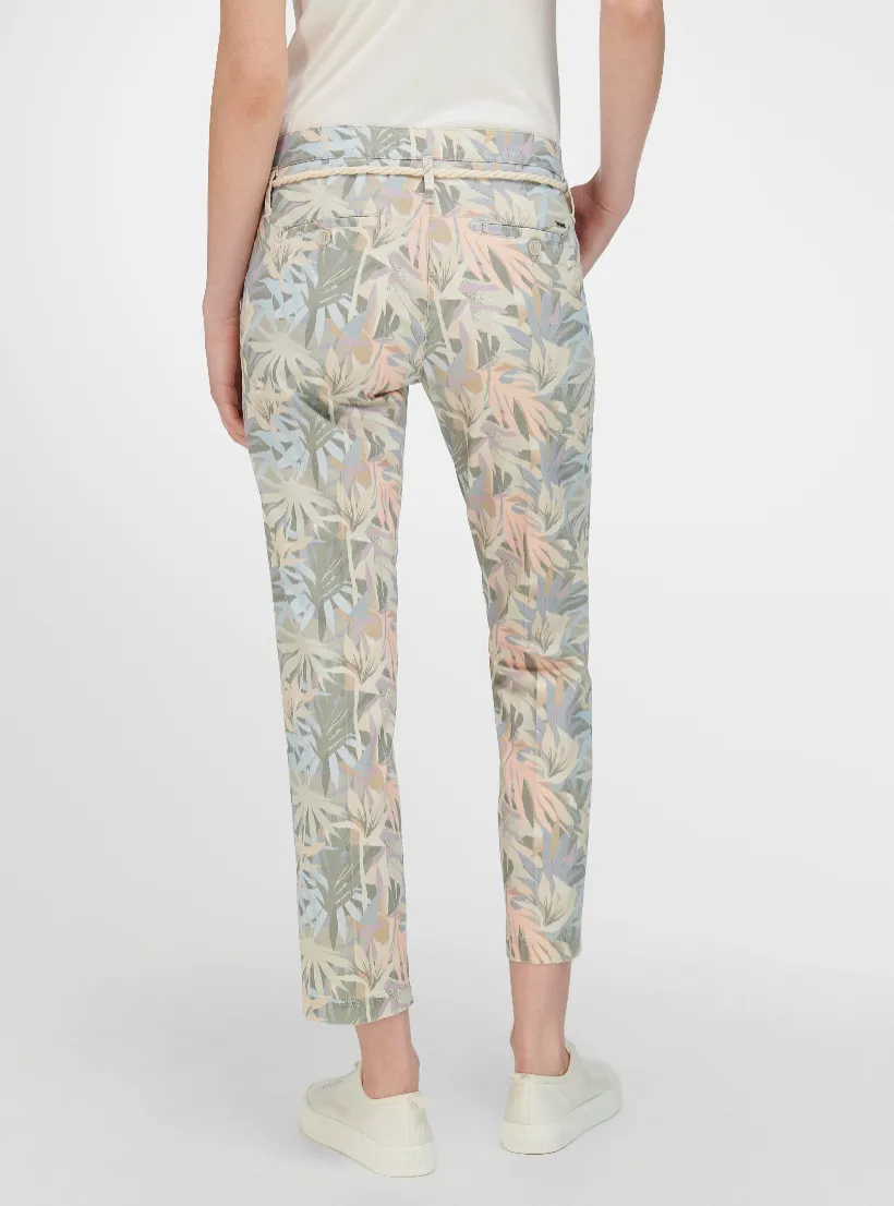 Brax Mel 7/8 length Palm Printed Straight Trouser  74-3237