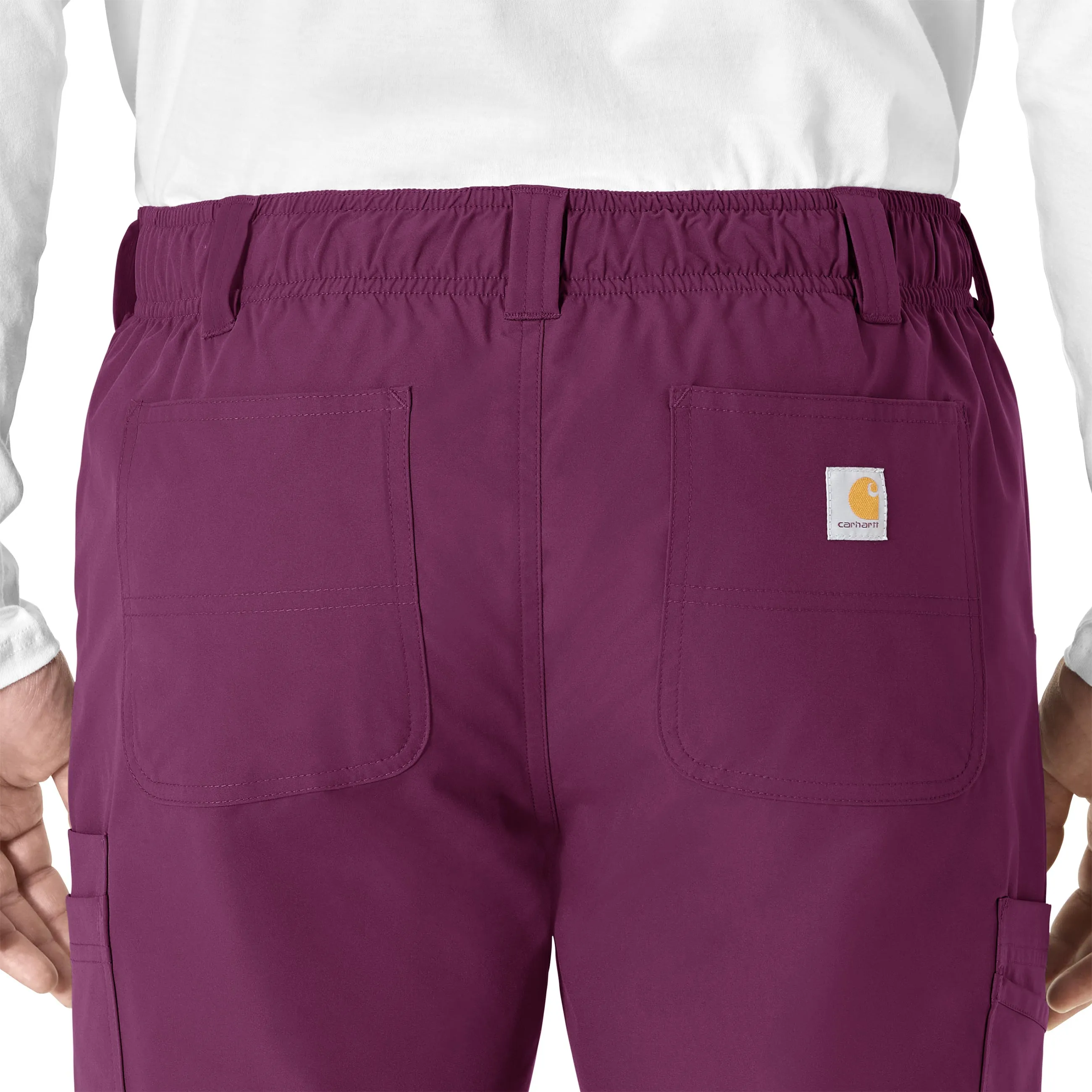 Carhartt Force Essentials Men's Straight Leg Cargo Scrub Pant - Wine