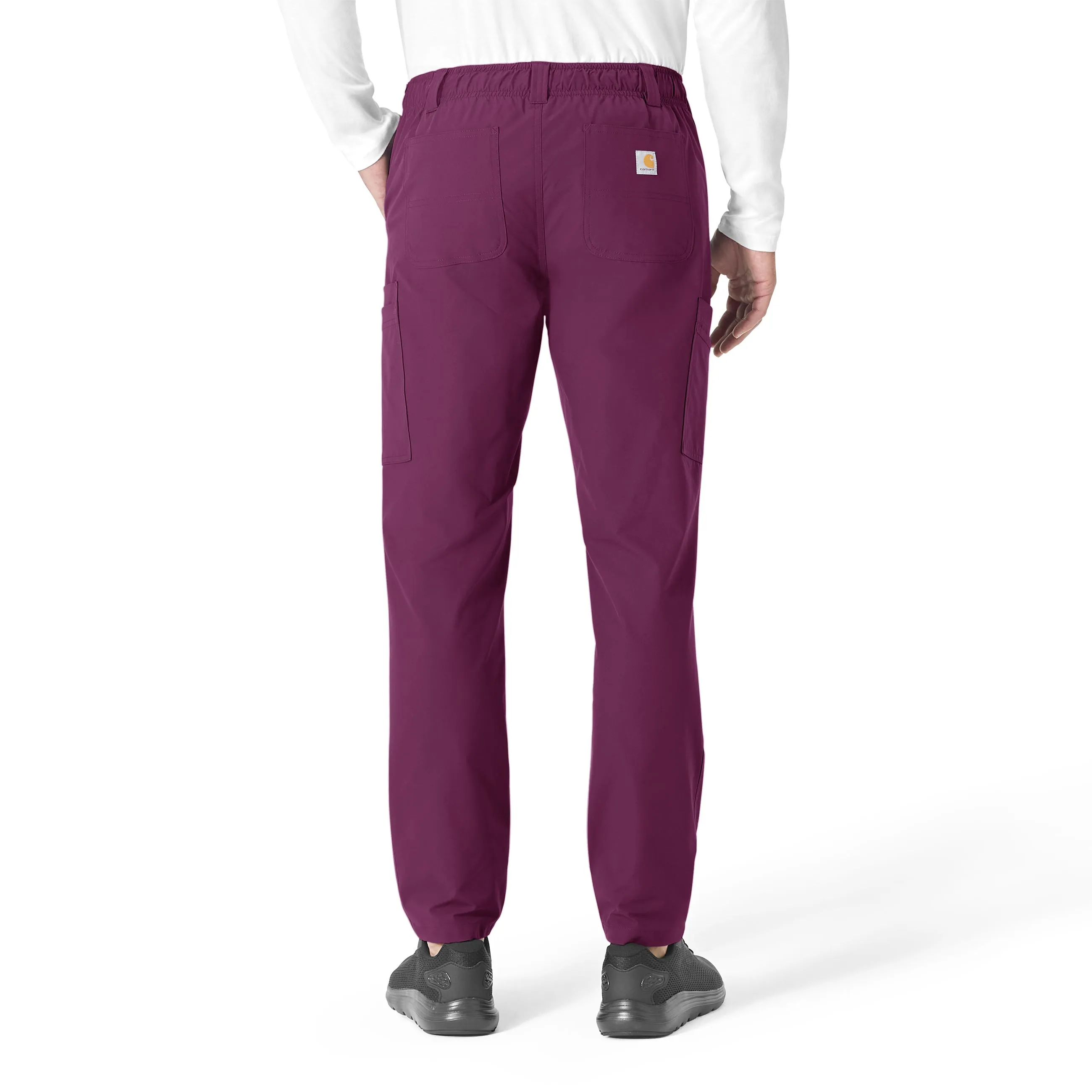 Carhartt Force Essentials Men's Straight Leg Cargo Scrub Pant - Wine