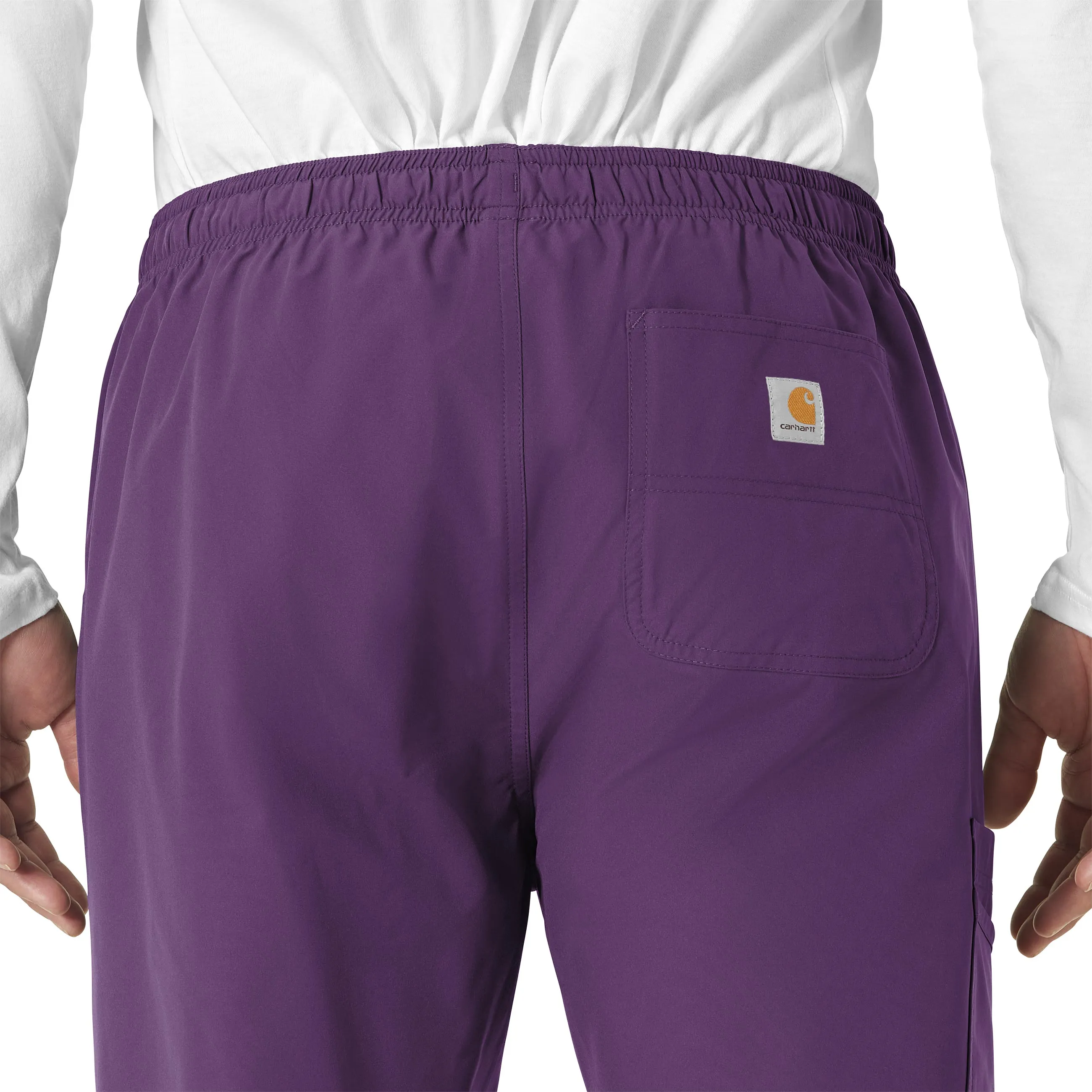 Carhartt Force Essentials Unisex Elastic Waist Cargo Scrub Pant - Eggplant