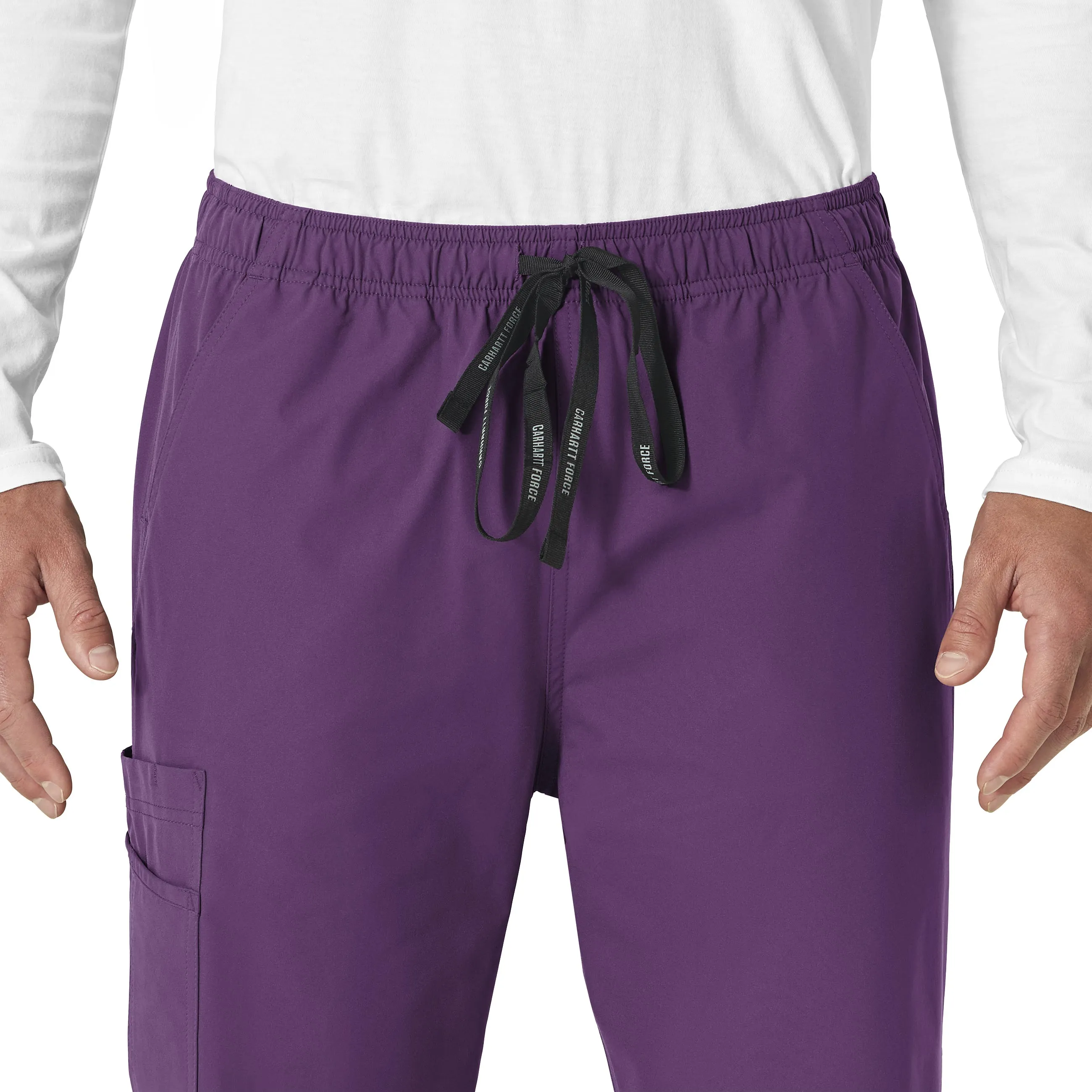 Carhartt Force Essentials Unisex Elastic Waist Cargo Scrub Pant - Eggplant