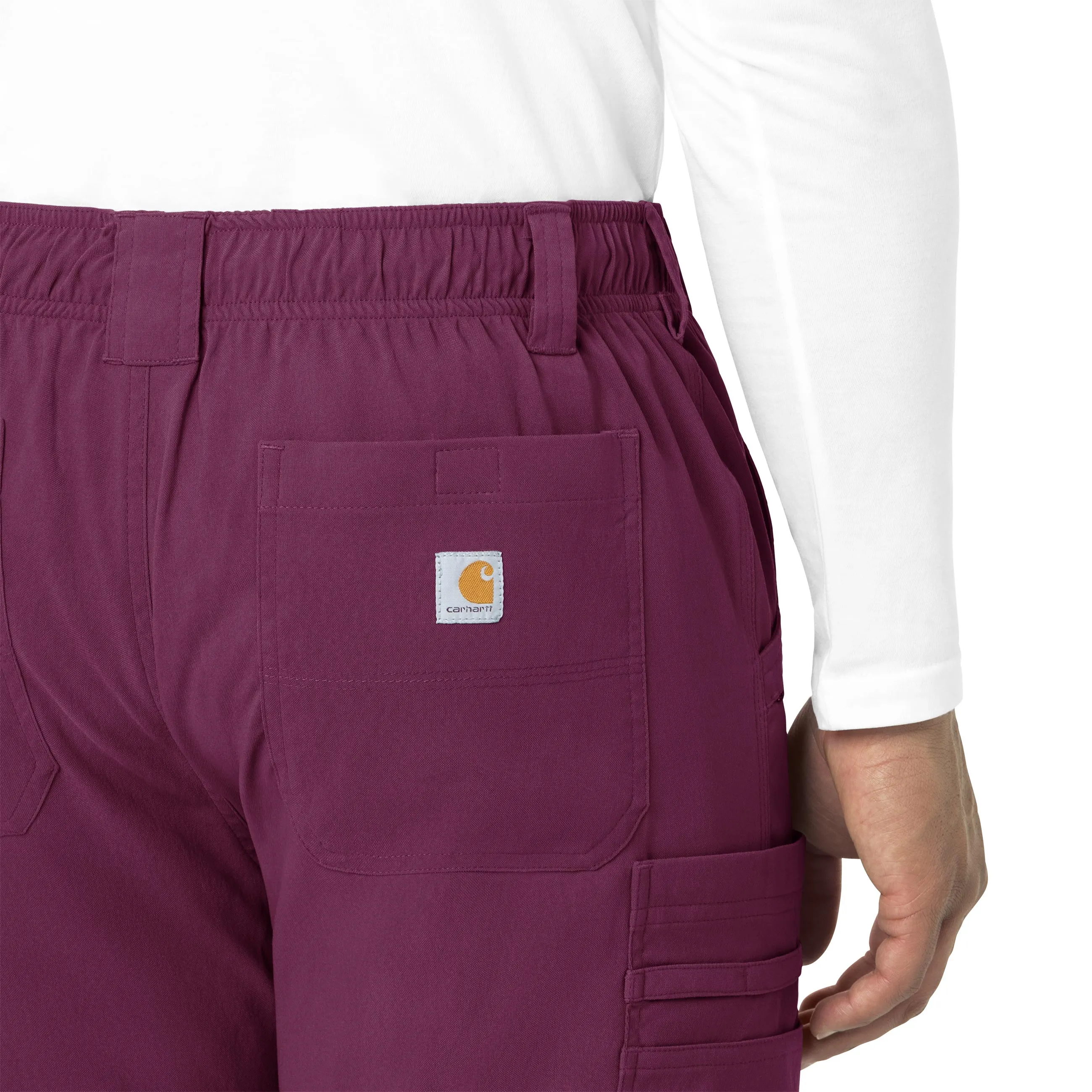 Carhartt Rugged Flex Peak Men's Straight Leg Cargo Scrub Pant - Wine