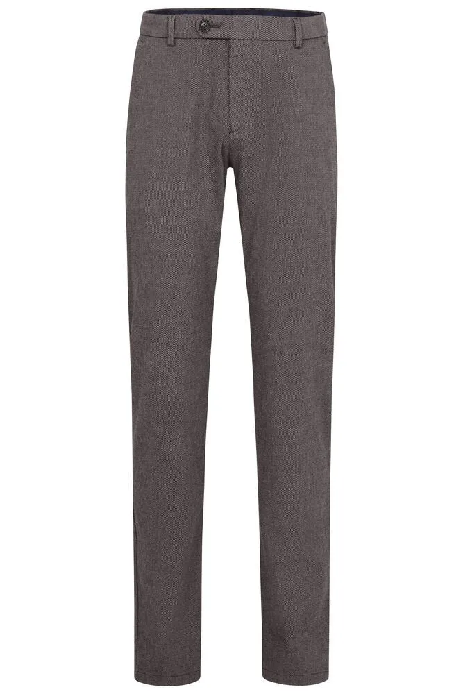 Cashmere Touch Printed Trousers - Light Brown