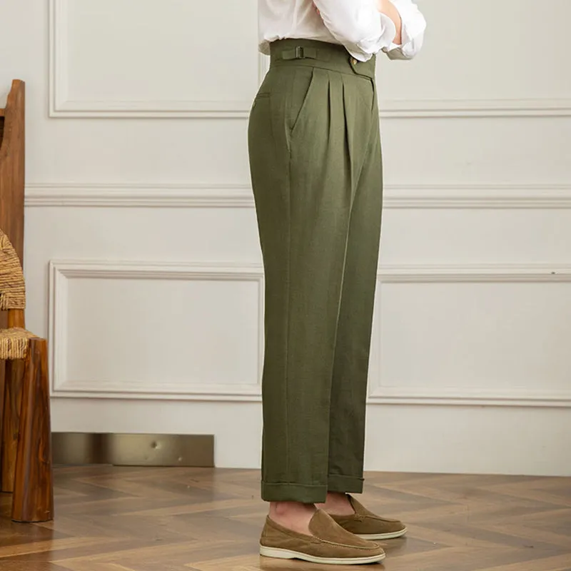 Casual Straight High Waist Trousers