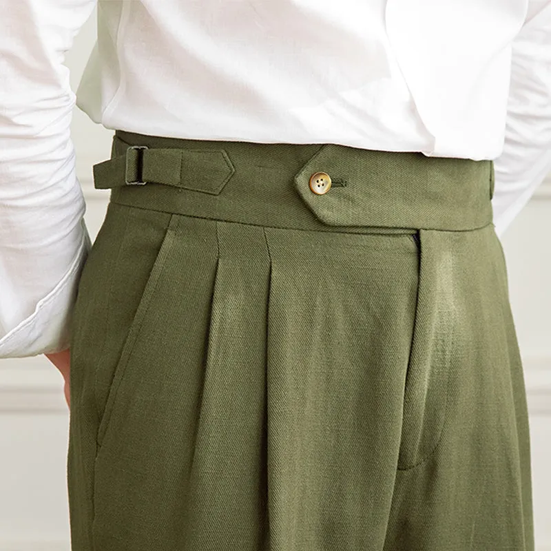 Casual Straight High Waist Trousers