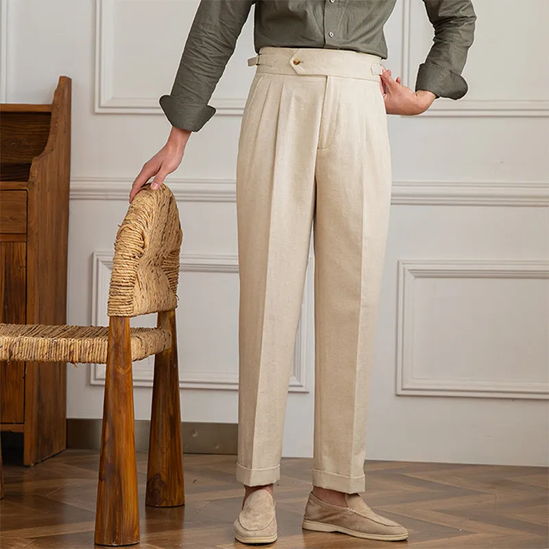 Casual Straight High Waist Trousers