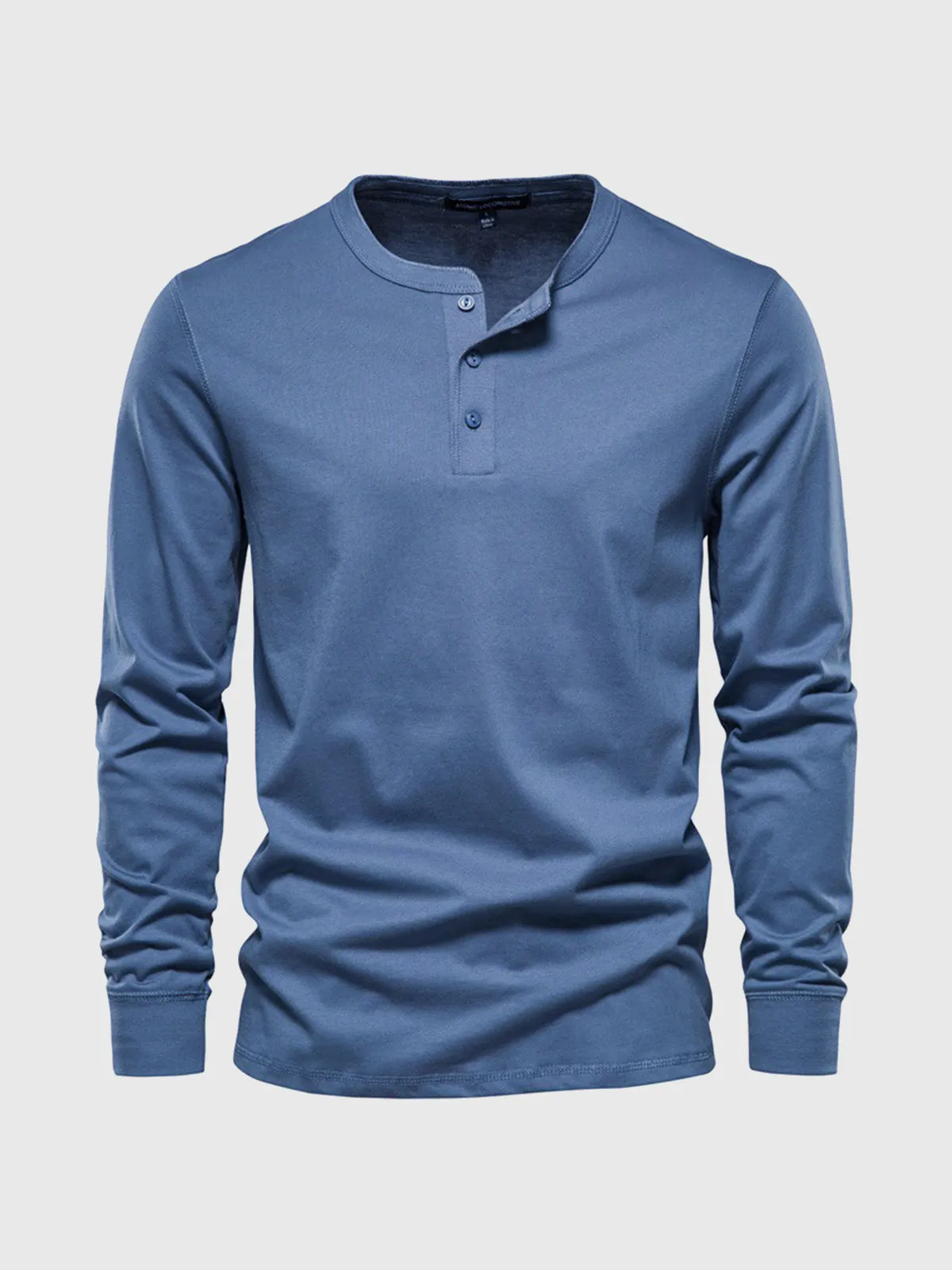 Classic Cotton long Sleeve Henley Shirt