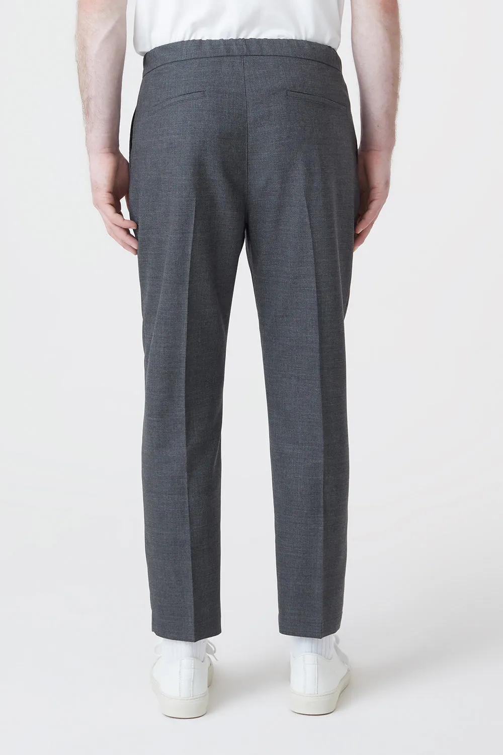 Closed Dark Grey Melange Vigo Tropical Wool Tapered Pant