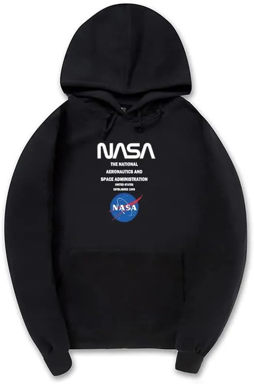 CORIRESHA Teen's NASA Hoodie Casual Drawstring Long Sleeve Fall Soft Cotton Sweatshirt