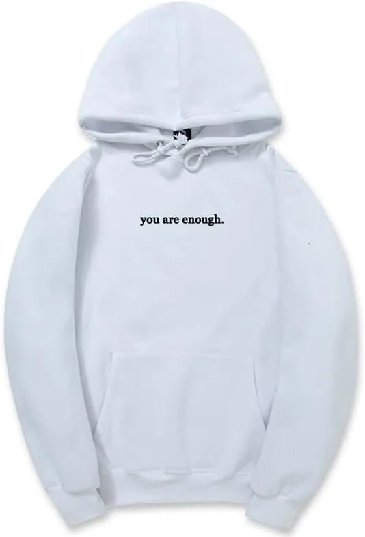 CORIRESHA Teen's You Are Enough Hoodie Dear Person Behind Me Letters Sweatshirt