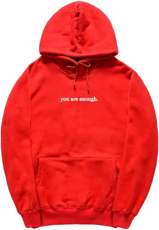 CORIRESHA Teen's You Are Enough Hoodie Dear Person Behind Me Letters Sweatshirt