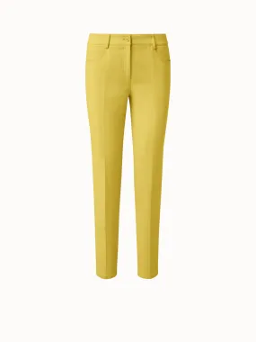 Cotton Silk Stretch Double-Face Slim Fit Pants