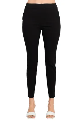 Counterparts Banded Mid Waist Slim Leg Stretch Crepe Pant