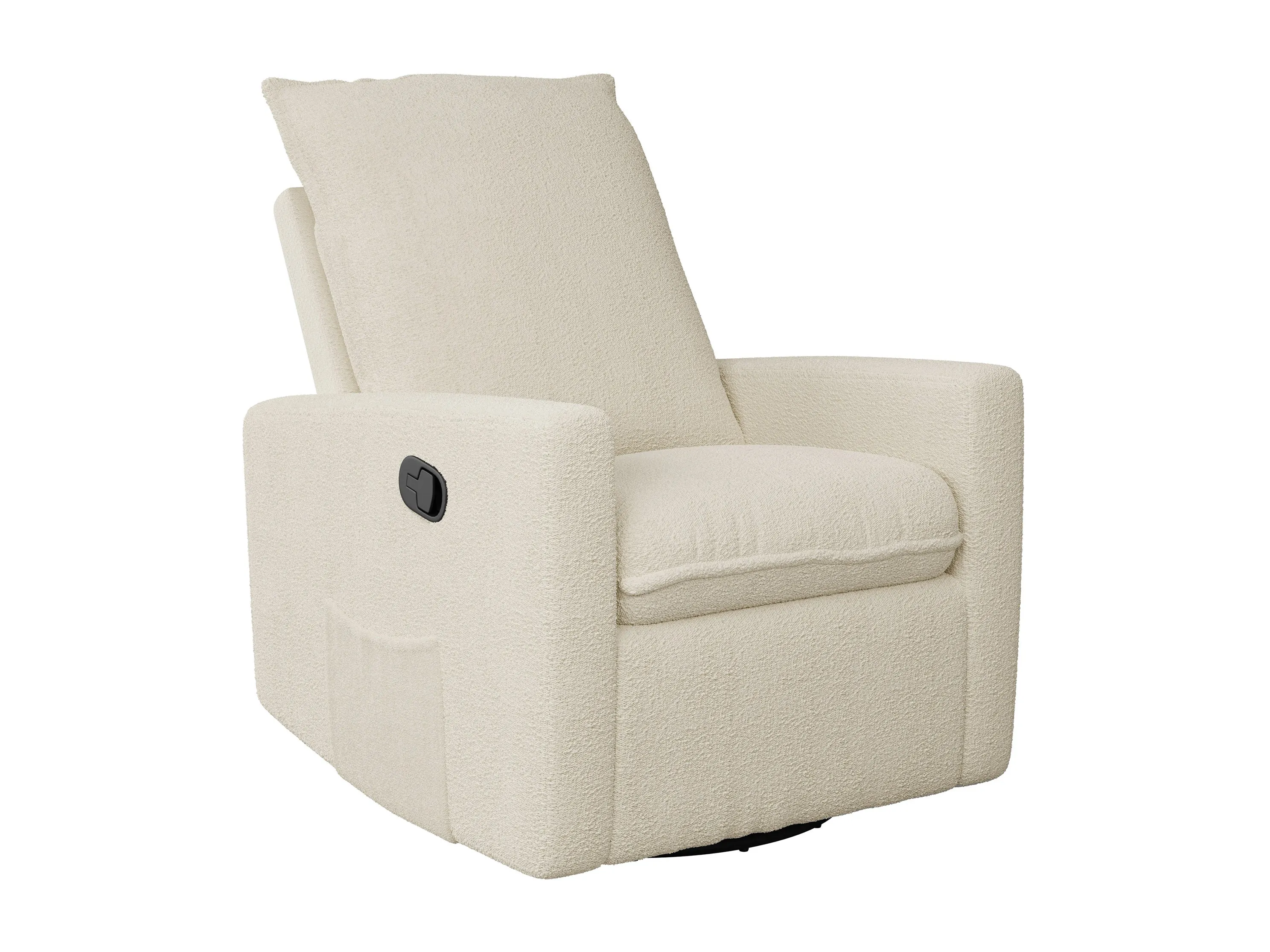 Cream Boucle Glider Recliner Chair