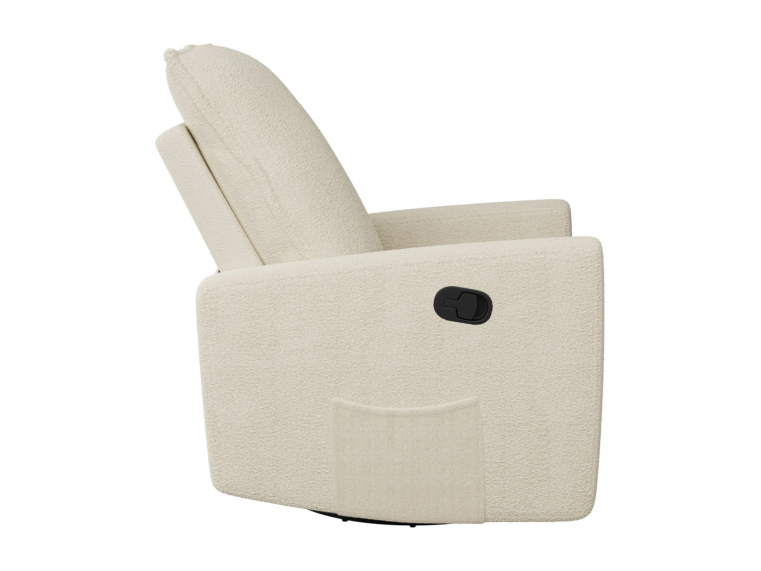 Cream Boucle Glider Recliner Chair