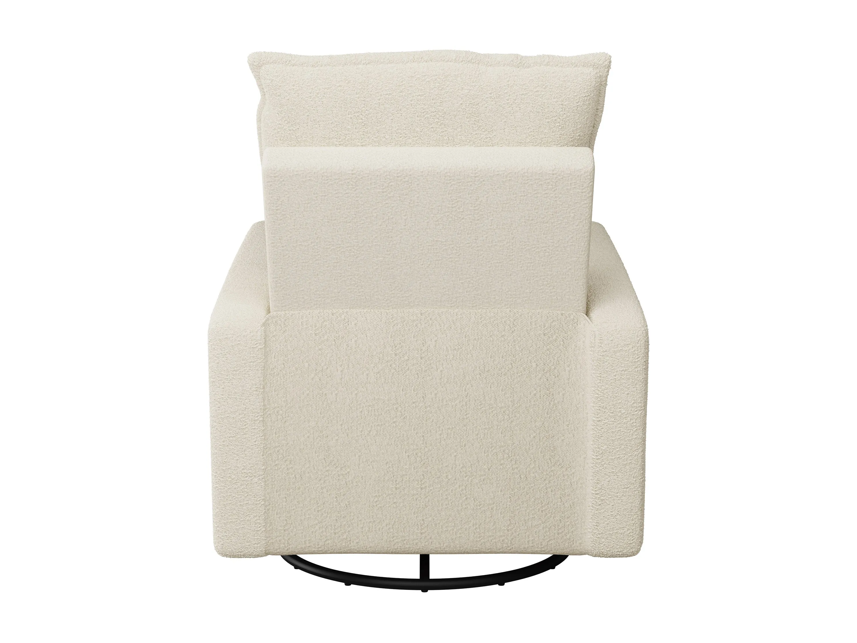 Cream Boucle Glider Recliner Chair